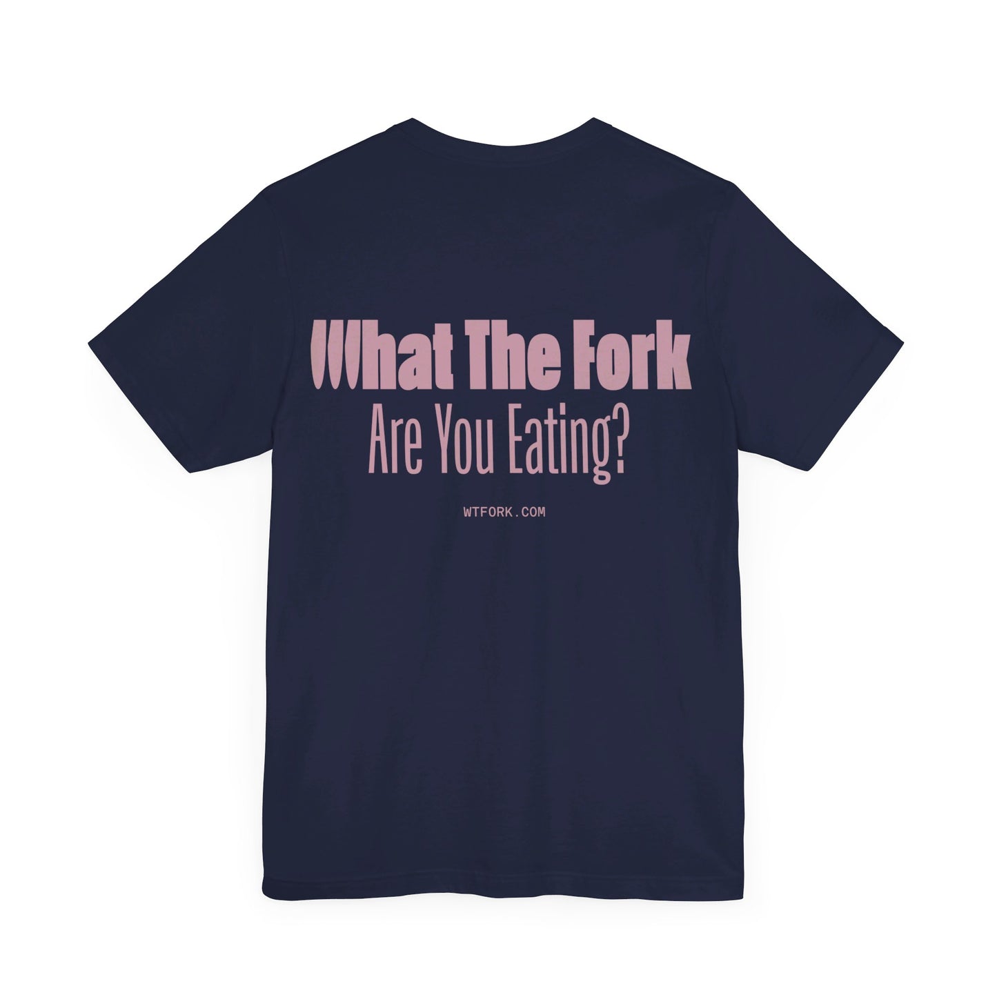 WTFork Signature T-Shirt - Navy Shirt, Pink Logo