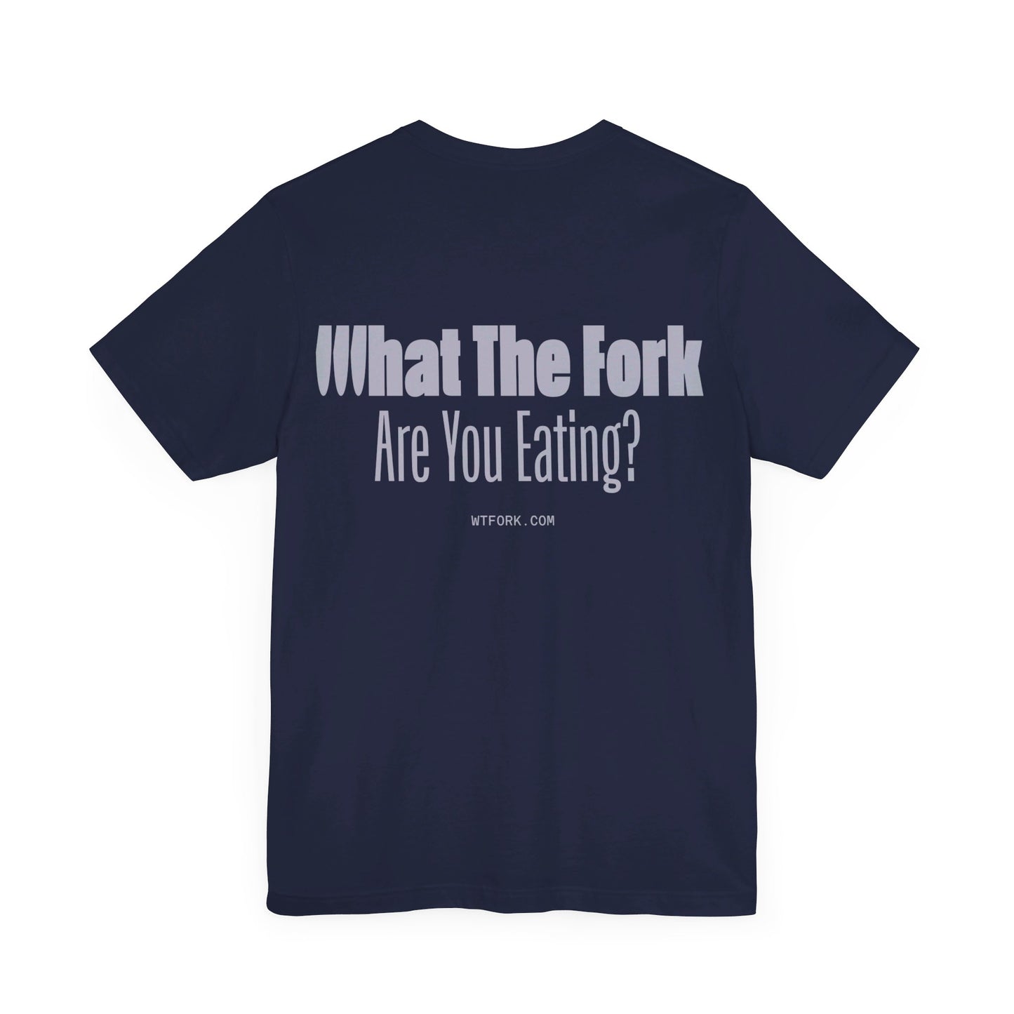 WTFork Signature T-Shirt - Navy Shirt, Light Blue Logo
