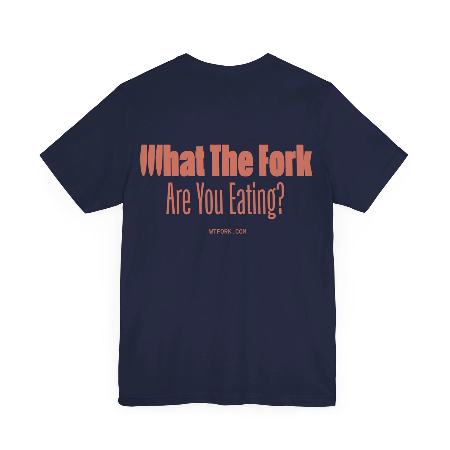 WTFork Signature T-Shirt - Navy Shirt, Orange Logo