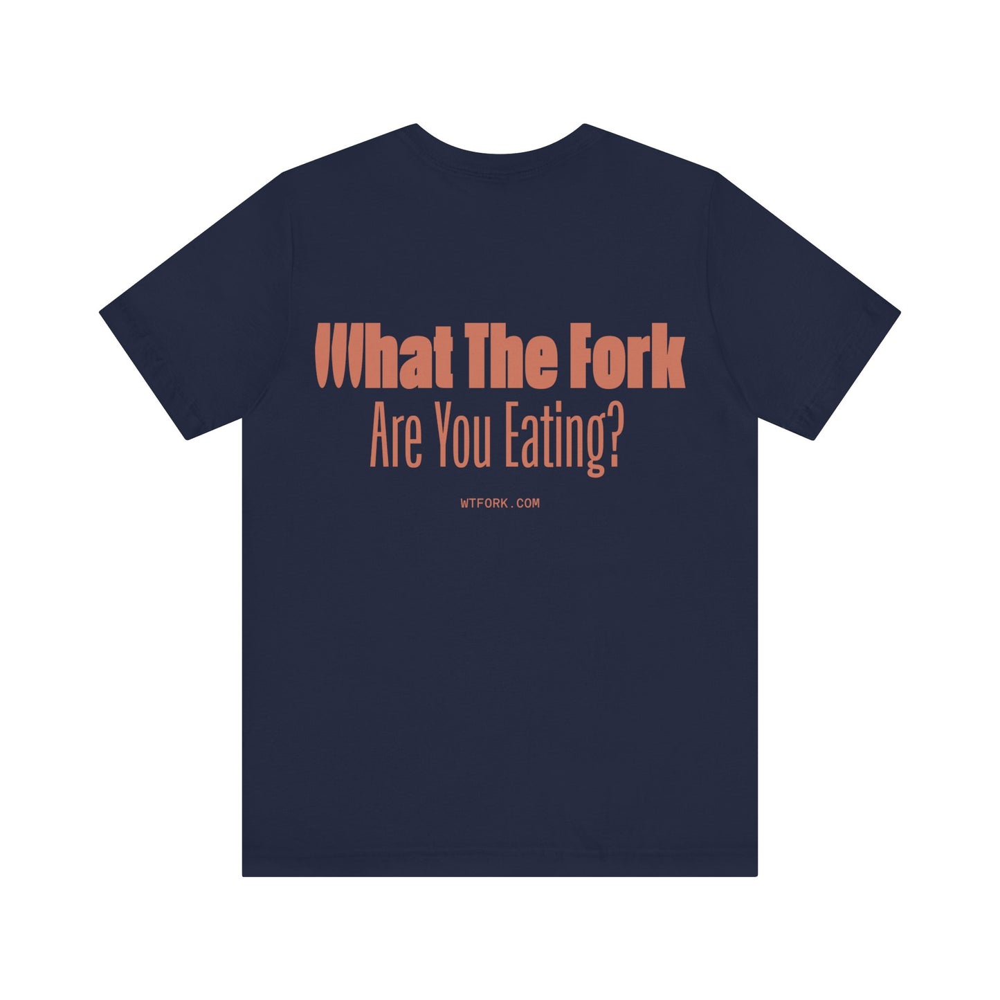 WTFork Signature T-Shirt - Navy Shirt, Orange Logo
