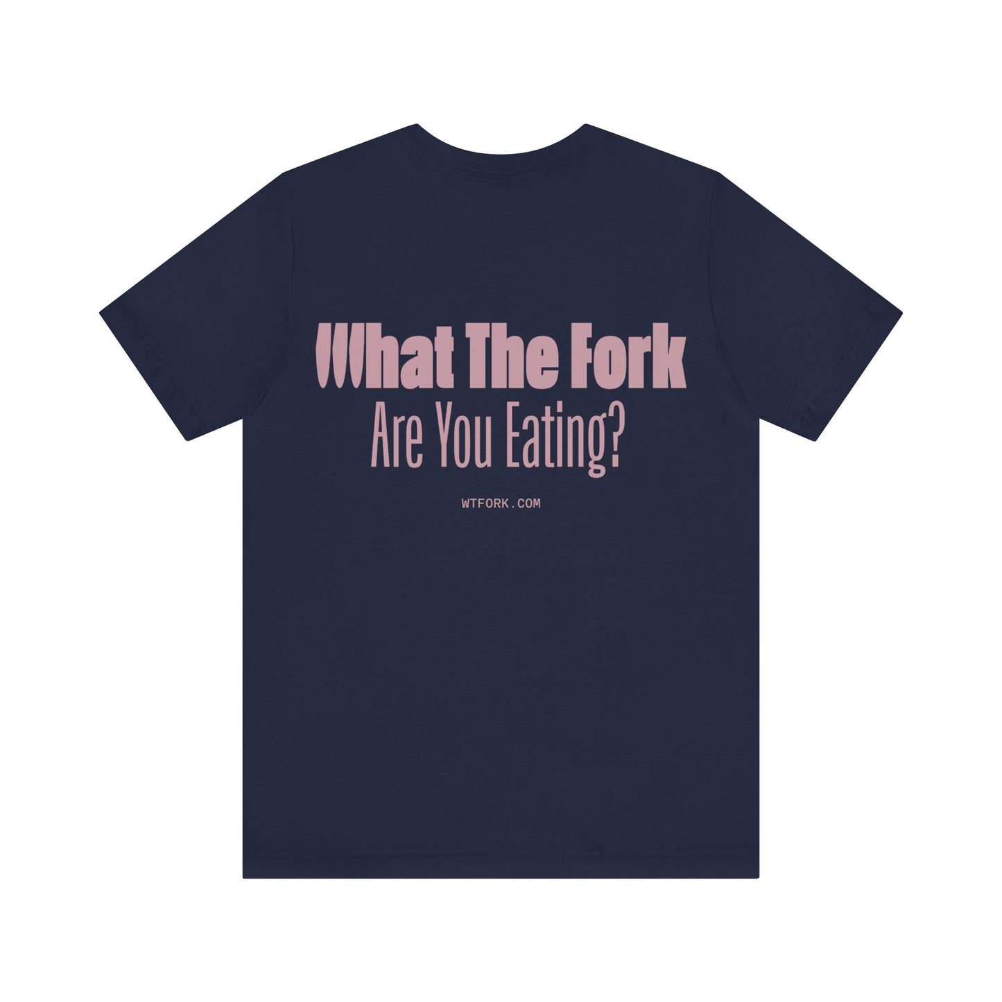 WTFork Signature T-Shirt - Navy Shirt, Pink Logo
