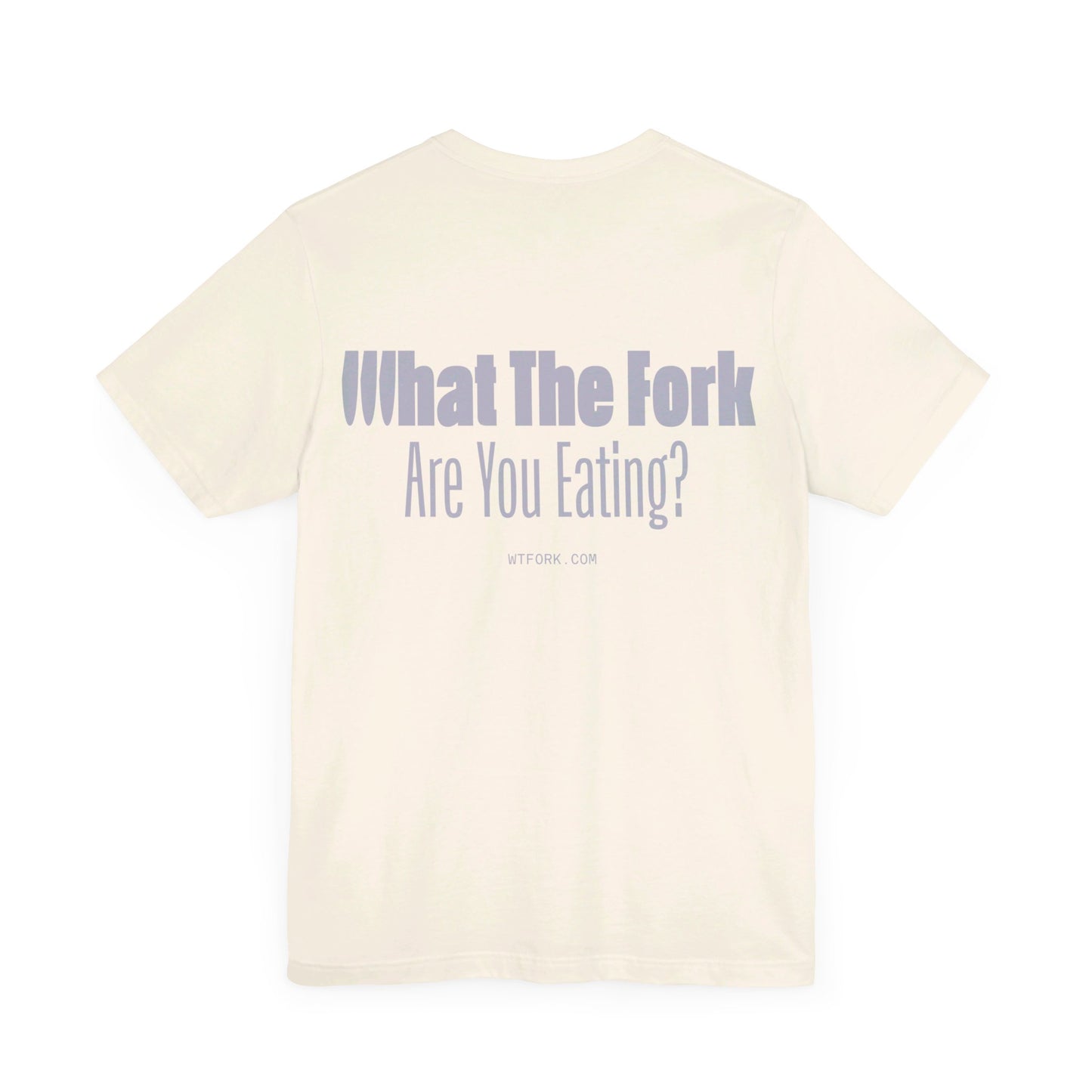 WTFork Signature T-Shirt - Natural Shirt, Light Blue Logo