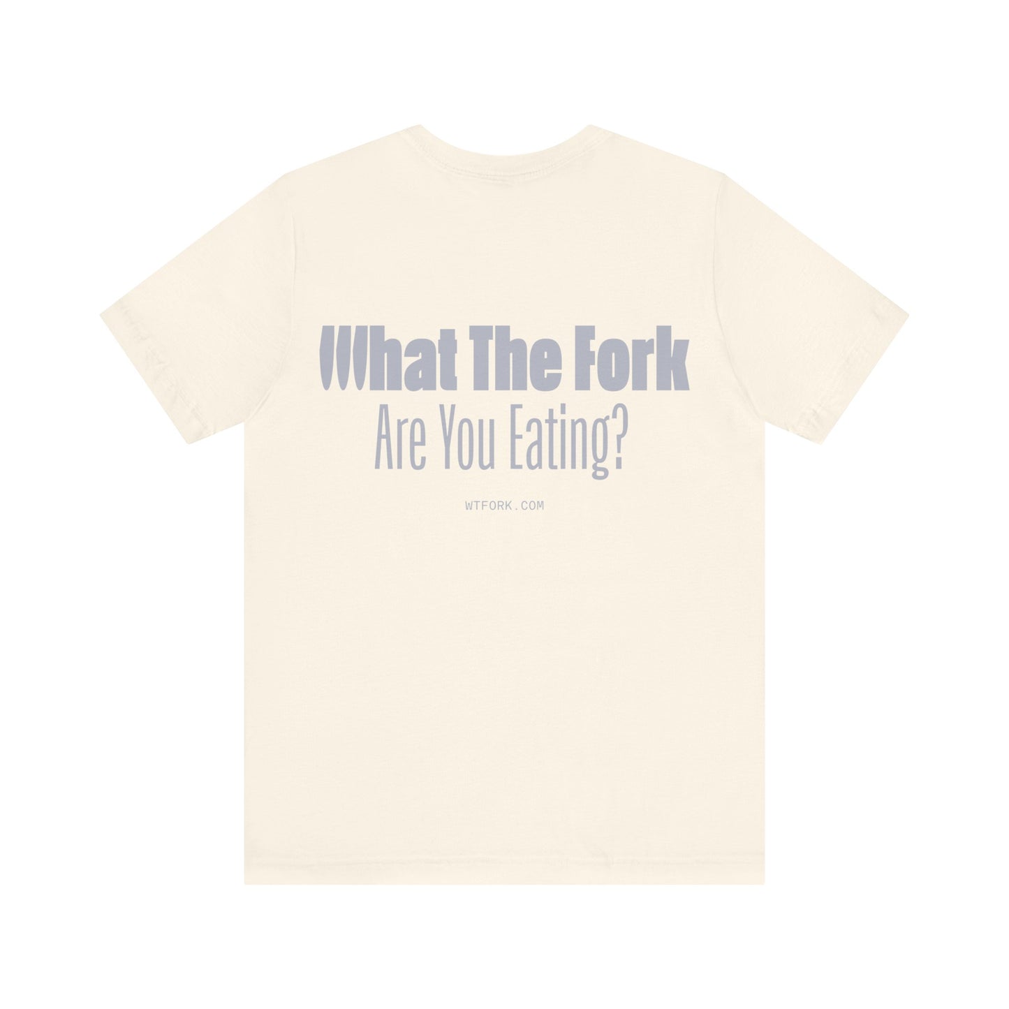 WTFork Signature T-Shirt - Natural Shirt, Light Blue Logo