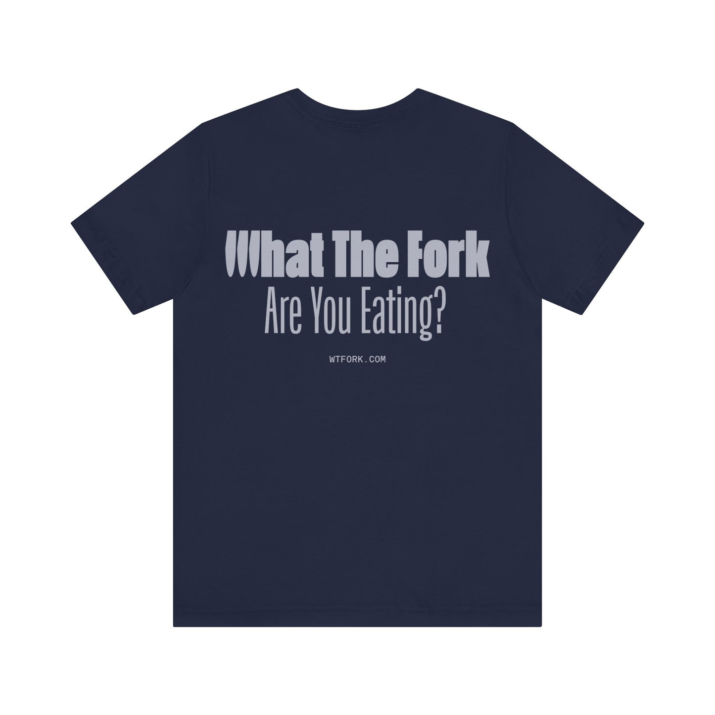 WTFork Signature T-Shirt - Navy Shirt, Light Blue Logo